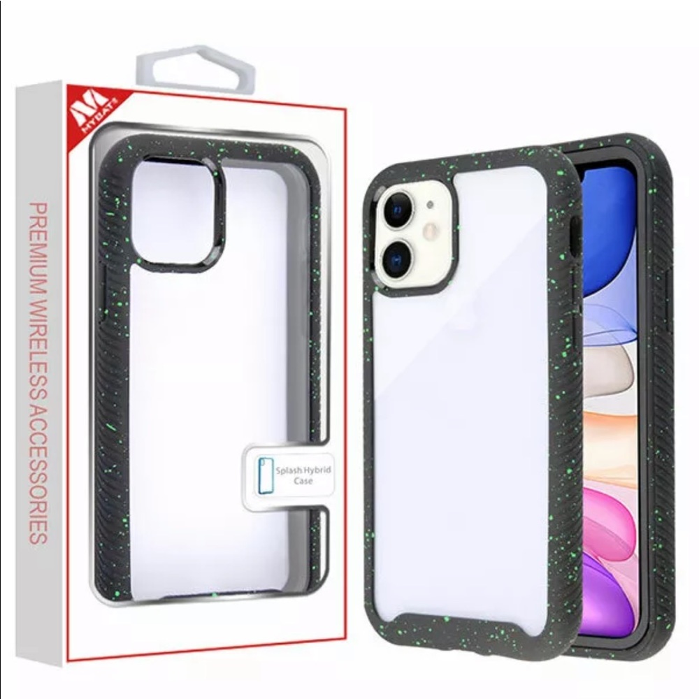 Highly Transparent Clear Black Splash Hybrid Case